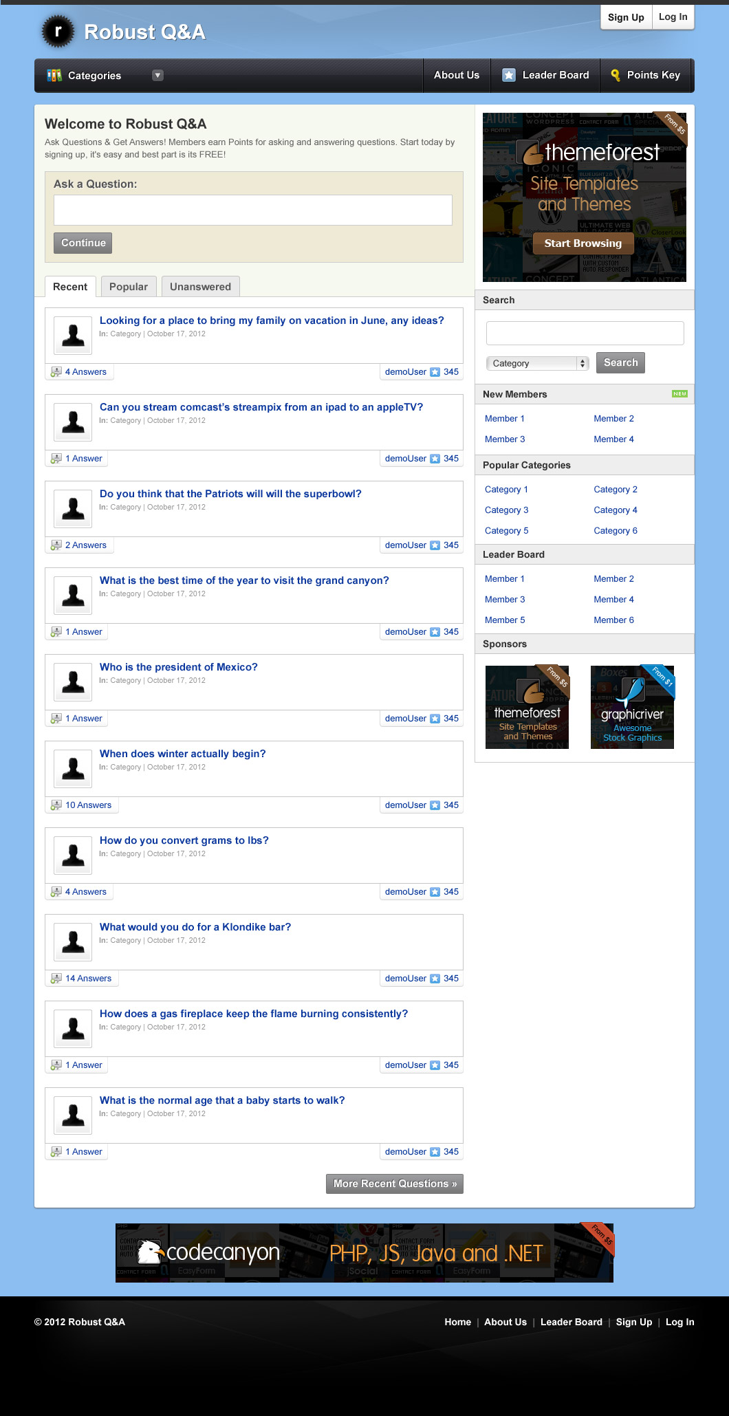 robust q&a wordpress theme
